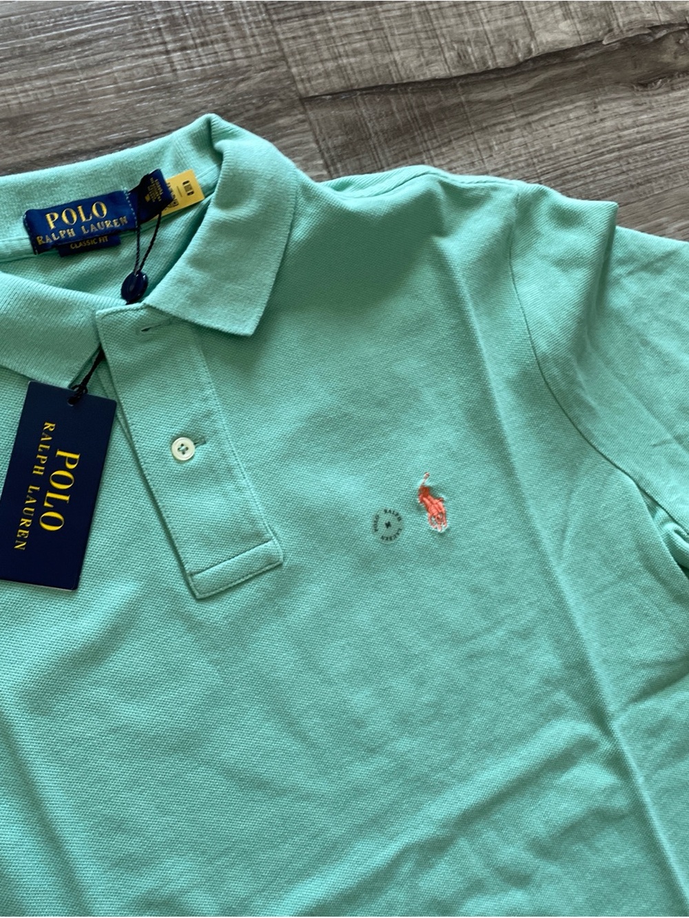 Polo by Ralph Lauren Mint Green Classic Pique Polo - Picture 2 of 3